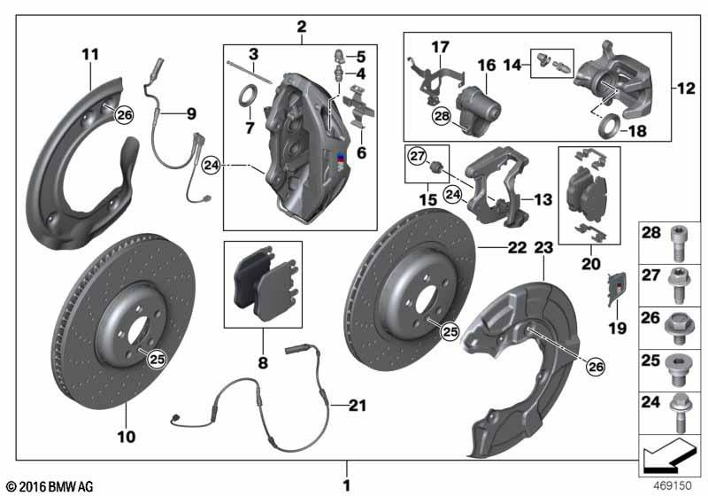 Genuine Front Brake Discs Set Ventilated 395x36 M 34 10 6 887 657