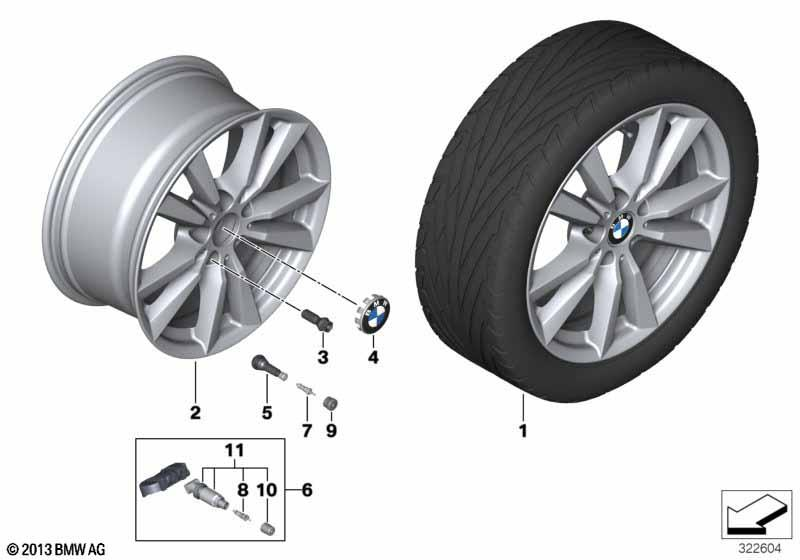 Genuine 18" Wheel Rim Disc Alloy Reflex Silver 8.5Jx18 ET:46 36 11 6 853 952