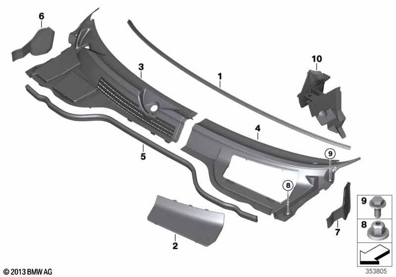 Genuine Car Battery Compartment Cover 51 71 2 755 034