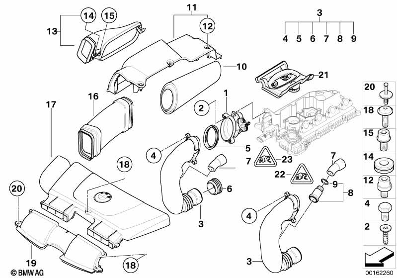 Genuine Mass Air Flow Sensor Intake Silencer Rubber Boot 13 71 7 795 284