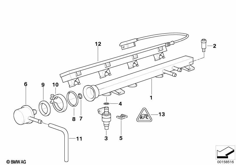 Genuine Fuel Injection Valve Injector 13 64 1 739 242