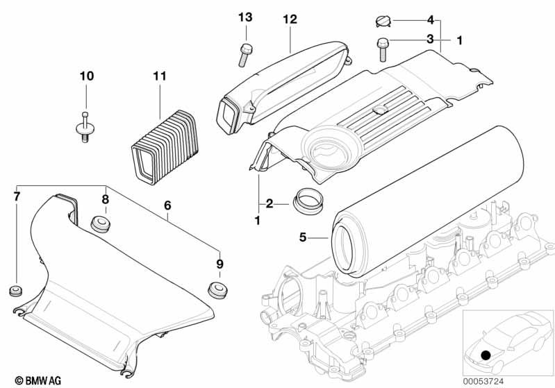 Genuine Air Intake Manifold Rubber Boot/Tube 13 71 2 249 881