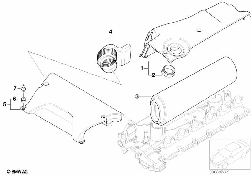 Genuine Mass Air Flow Sensor Rubber Boot/Tube Part 13 71 7 785 737