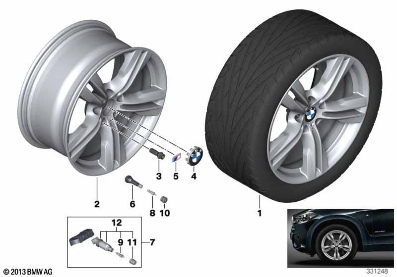 Genuine 19" Wheel Rim Light Alloy 19 Inch 9Jx19 ET:37 Spare 36 11 7 846 786