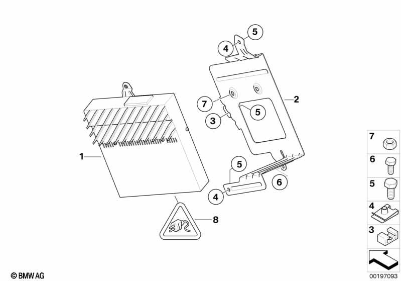 Genuine Amplifier Hex Nut With Plate AM6-8-ZNNIV SI ISO 92013 07 12 9 904 553