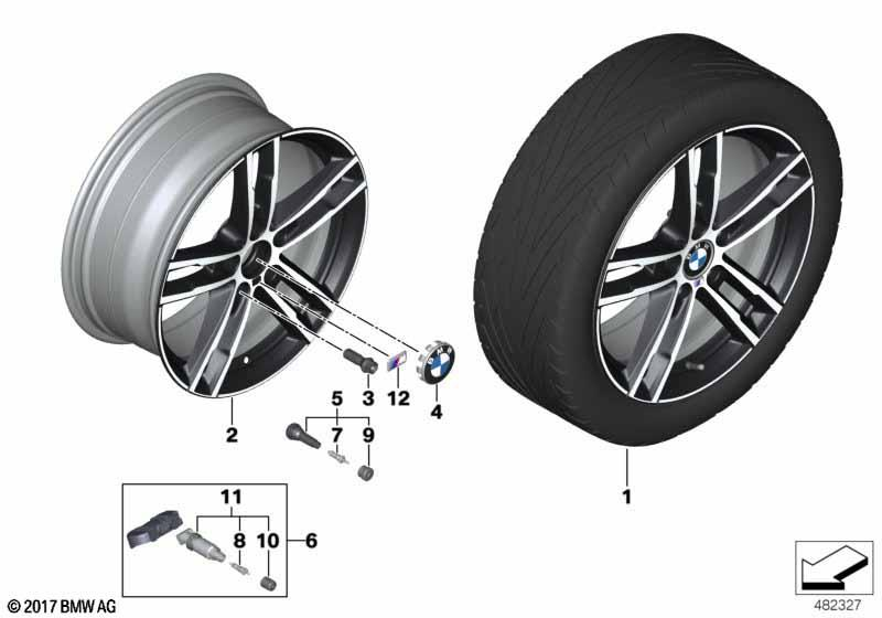Genuine 18" Disc Wheel Rim Light Alloy Cerium Grey 7.5Jx18 ET:45 36 11 8 745 164