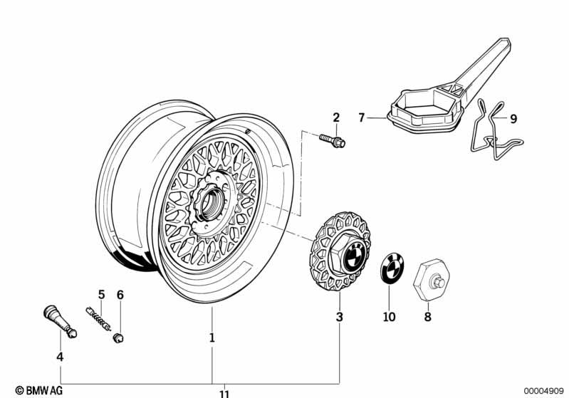 Genuine 14" Hub Cap Wheel Trim Cover Style 5 Car Replacement 36 13 1 179 828