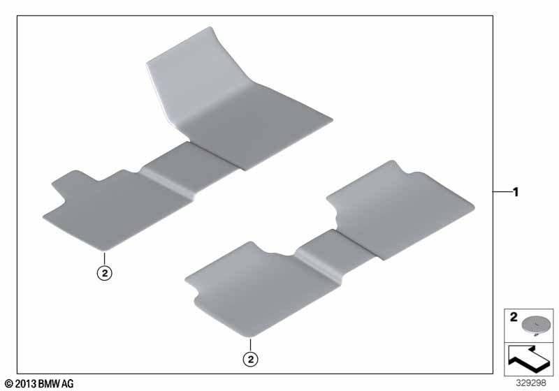 Genuine Front Rear Floor Mats Set 4 Pieces Velours I3S 51 47 7 952 494