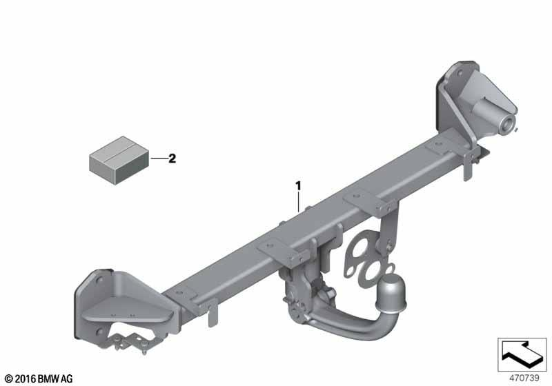 Genuine Trailer Tow Hitch Electric Additional Parts Retrofit Kit 71 60 2 450 882
