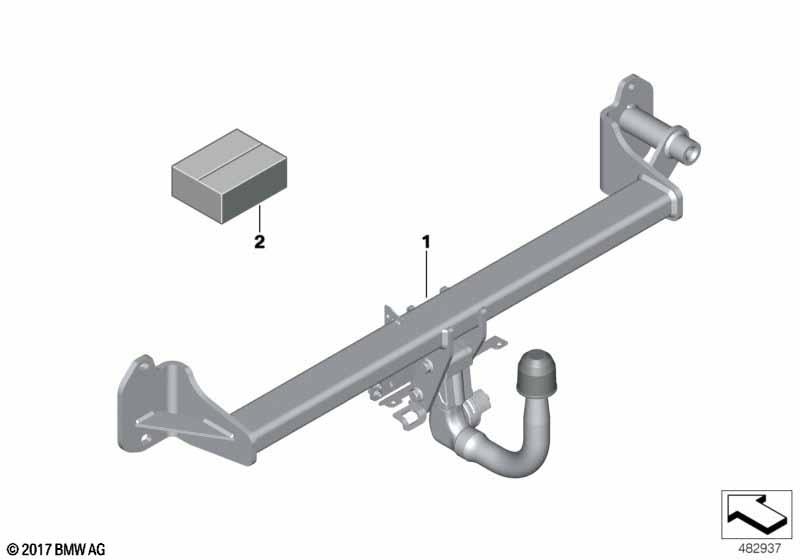 Genuine Trailer Tow Hitch Electric Additional Parts Retrofit Kit 71 60 2 455 386