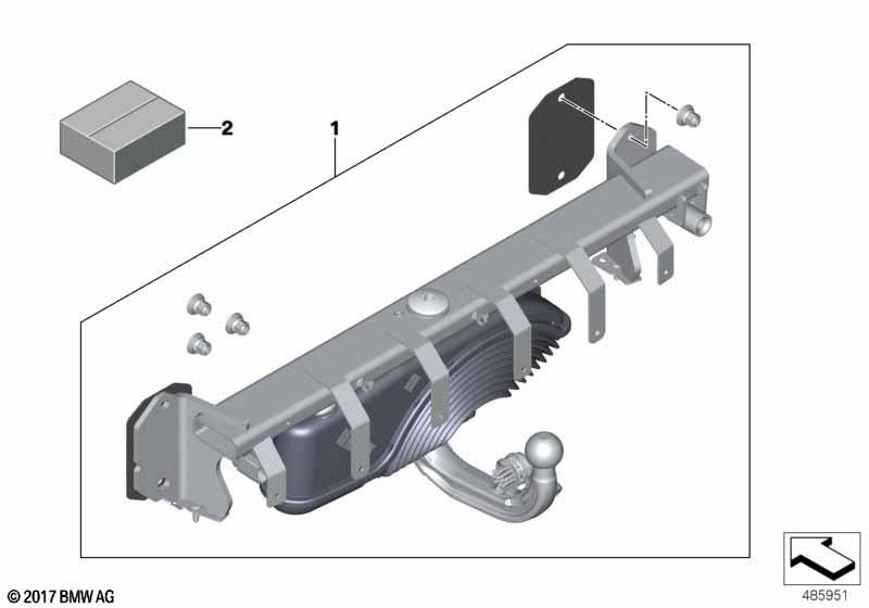 Genuine Trailer Tow Hitch Electric Additional Parts Retrofit Kit 71 60 2 458 026