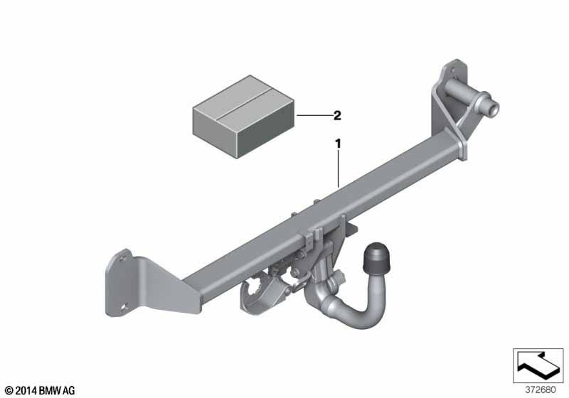 Genuine Trailer Tow Towing Hitch Set Removable Detachable 71 60 6 887 641