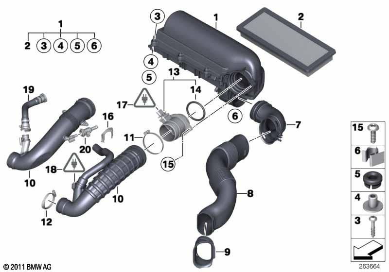 Genuine Air Duct Hose Pipe Line Replacement Spare Part 13 71 7 627 502