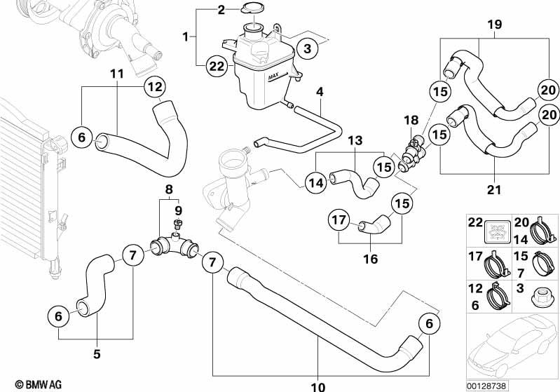 Genuine Coolant Hose Pipe Line Replacement Spare Part 17 12 7 535 899