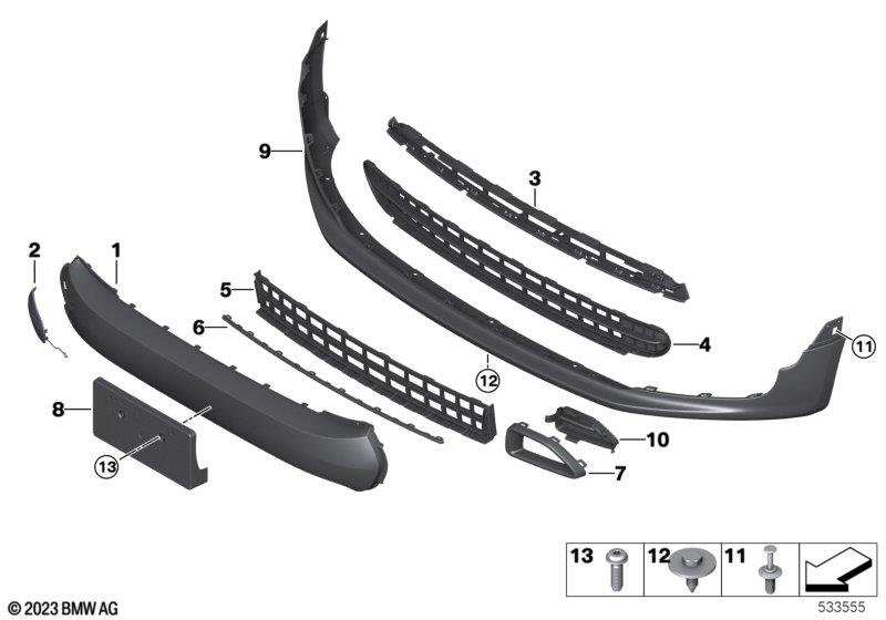 Genuine Front Bumper Tow Towing Eye Cover Flap Glossy Black 51 11 7 376 447