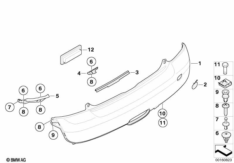 Genuine Rear Right Towing Lug Flap Primed Replacement Spare 51 12 2 755 693