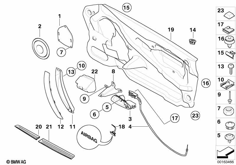 Genuine Right Driver Side OS Door Sound Insulation Seal 51 48 7 016 656