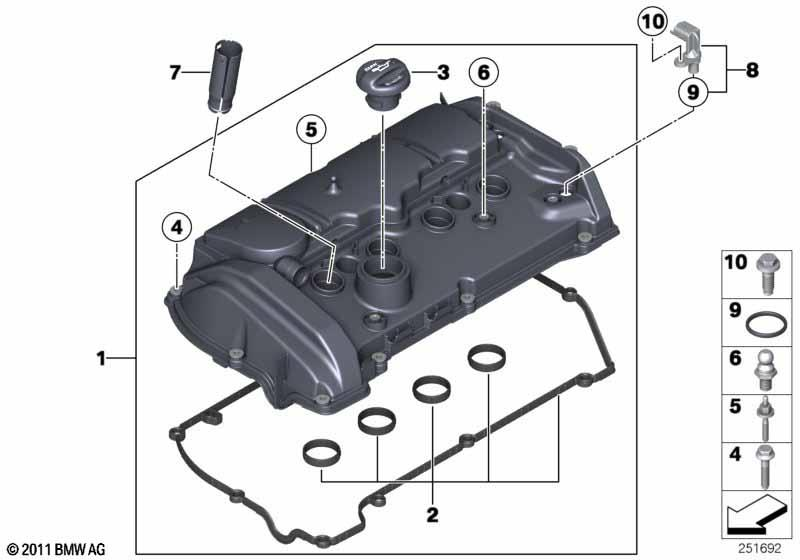 Genuine Engine Oil Filler Neck Sealing Cap Cover Replacement 11 12 7 582 398