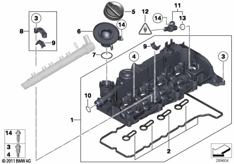 Genuine Cylinder Head Cover Gasket Set Replacement Spare 11 12 8 511 814