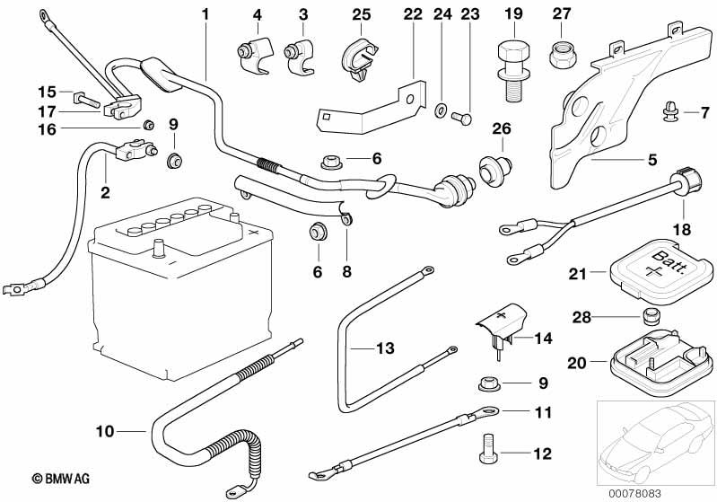 Genuine Car Battery Cover Base B+ Positive Terminal Connection 12 52 1 702 103