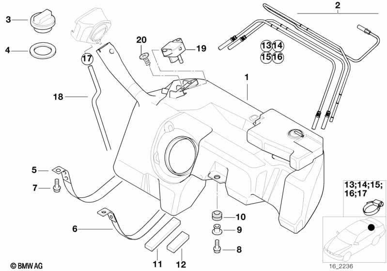 Genuine Fuel Tank Support Vehicle Car Replacement Spare Part 16 11 1 185 025