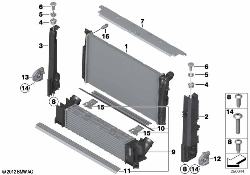 Genuine Right Driver Side OS Offside Radiator Module Carrier 17 11 7 600 537