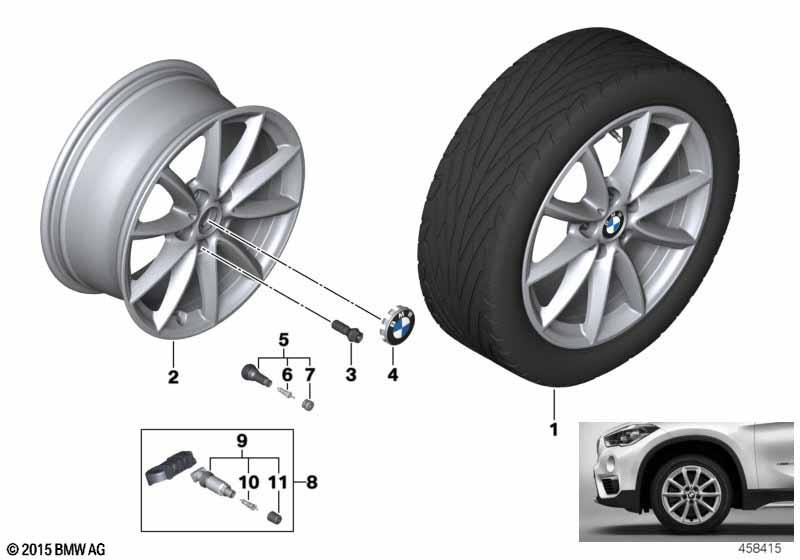 Genuine 17" Disc Wheel Light Alloy Reflex Silver 7.5Jx17 ET:52 36 11 6 856 061