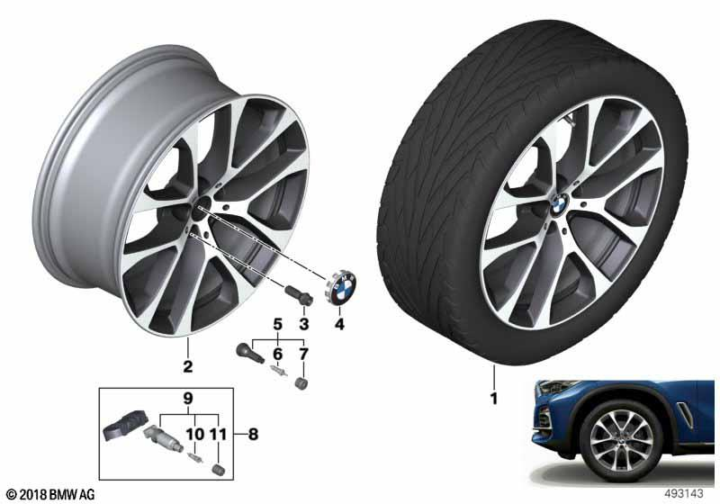 Genuine 20" Wheel Rim Light Alloy Ferric Grey 9Jx20 ET:35 36 11 6 883 757