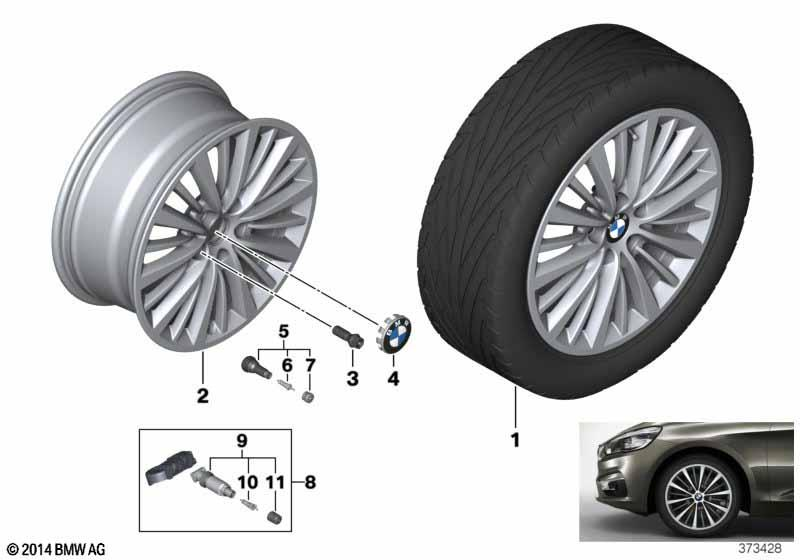 Genuine 17" Disc Wheel Light Alloy Reflex Silver 7.5Jx17 ET:54 36 11 6 881 440