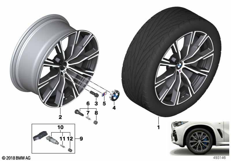 Genuine 20" Disc Wheel Rim Light Alloy Orbit Grey 10.5Jx20 ET:40 36 11 8 071 997