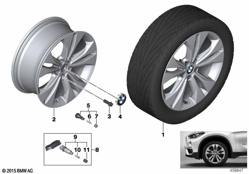 Genuine 18" Disc Wheel Light Alloy Reflex Silver 7.5Jx18 ET:51 36 11 6 881 443