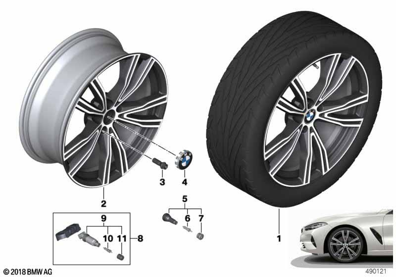 Genuine 20" Disc Wheel Rim Light Alloy Orbit Grey 8Jx20 ET:26 36 11 8 072 027