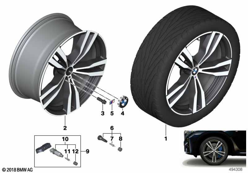 Genuine 21" Disc Wheel Rim Light Alloy Orbit Grey 9.5Jx21 ET:36 36 11 8 074 220