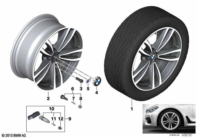 Genuine 19" Disc Wheel Rim Light Alloy Orbit Grey 8.5Jx19 ET:25 36 11 8 092 586