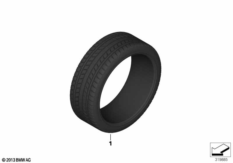 Genuine 19" Winter Tyre Bridgestone Blizzak LM-500 155/70R19 88Q 36 12 2 410 292