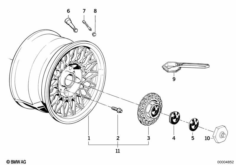 Genuine 14" Hub Cap Wheel Trim Cover 151mm Diameter Style 5 36 13 2 225 622