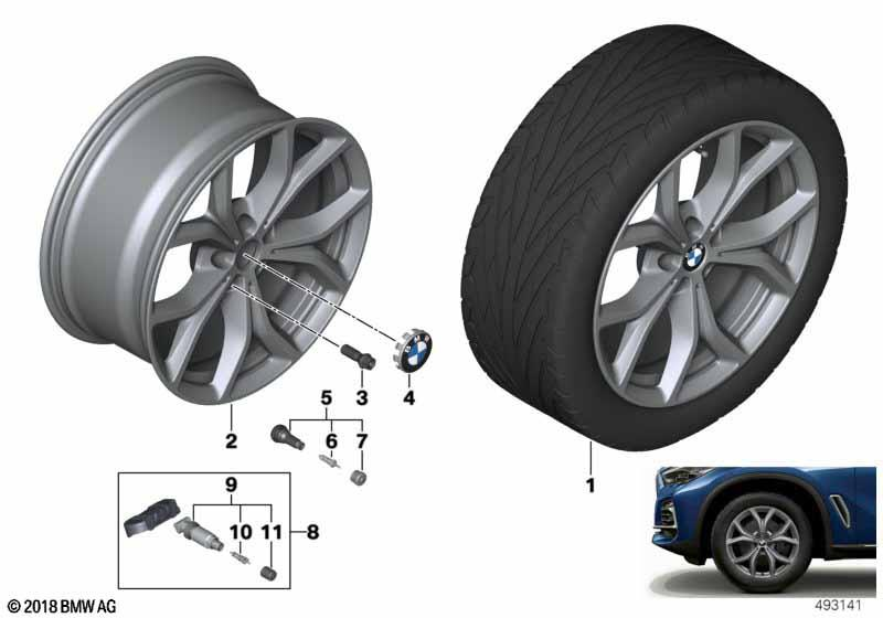 Genuine 19" Wheel Rim Light Alloy Ferric Grey 9Jx19 ET:38 36 11 6 883 752