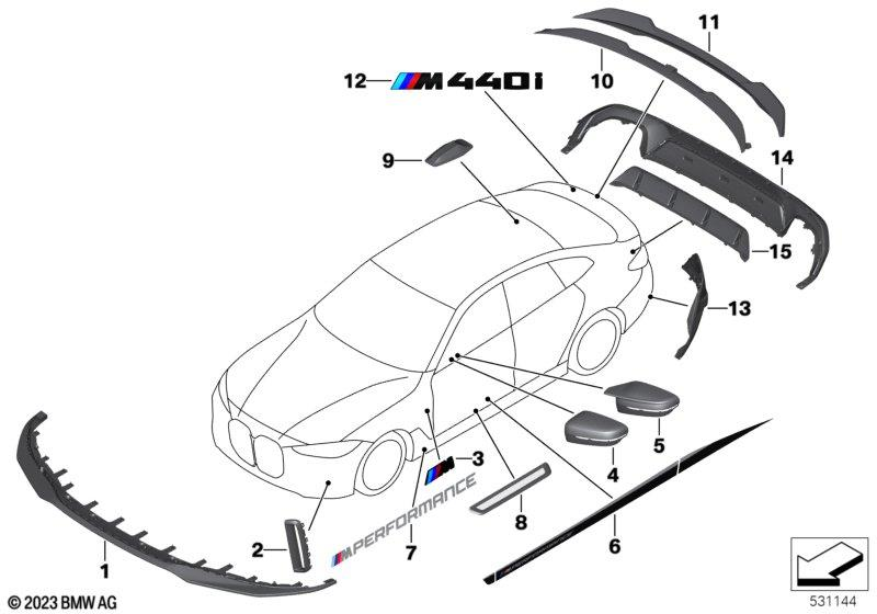 Genuine Rear Spoiler Carbon M Performance Replacement Spare 51 19 5 A36 997