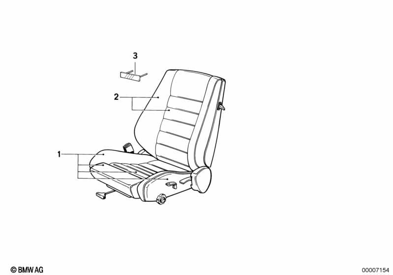 Genuine Front Backrest Claspe Seat M Technic Back Rest Interior 52 10 1 927 000