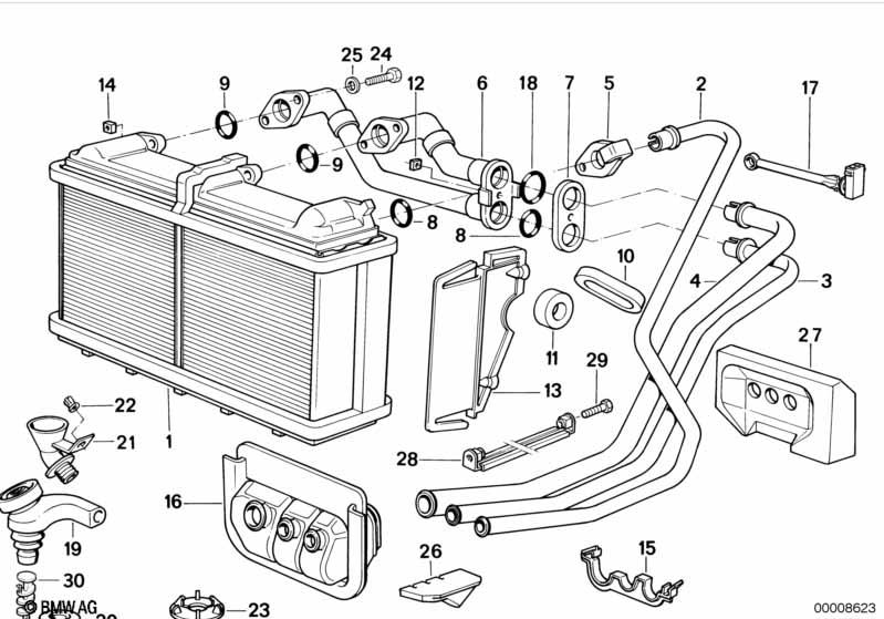 Genuine Air Con Conditioning AC Heater Radiator Pipe Line Hose 64 11 1 378 204
