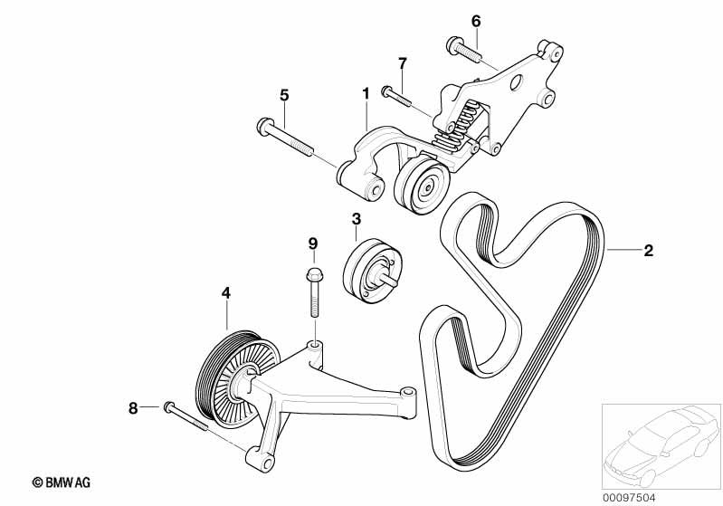 Genuine Water Pump Deflection Pulley Replacement Spare 11 28 7 570 810