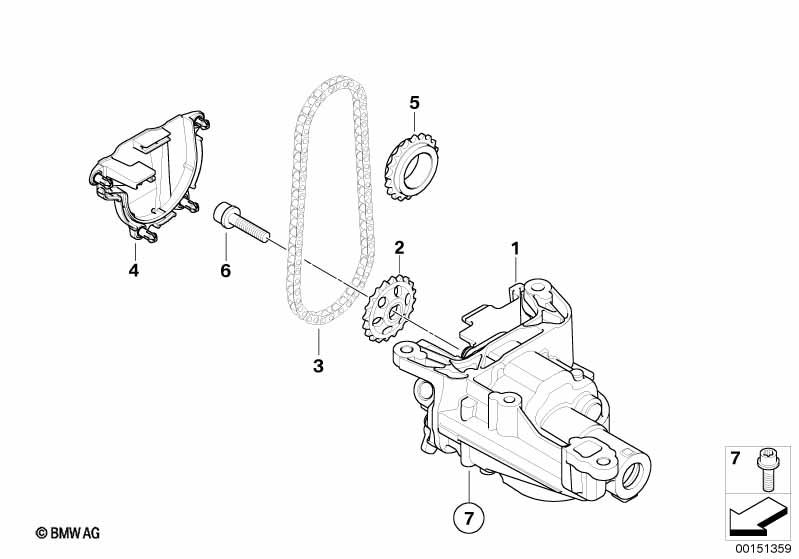 Genuine Engine Oil Pump Lubrication System Replacement 11 41 7 614 358
