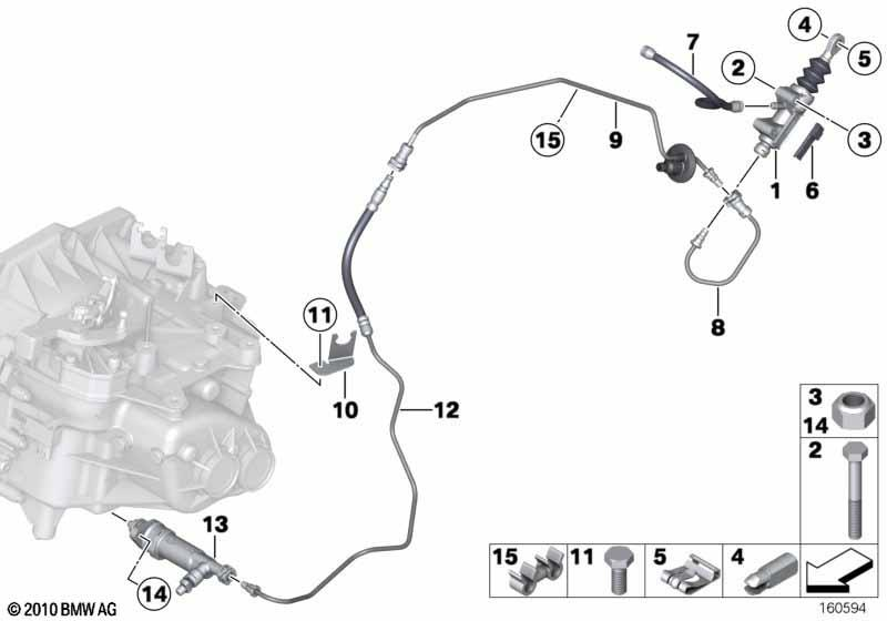 Genuine Transmission Gearbox Clutch Line Replacement Spare 21 52 6 863 945