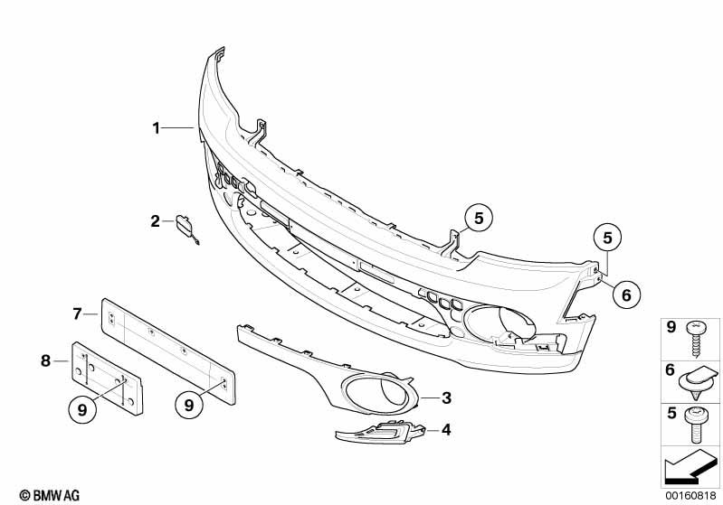 Genuine Front Towing Eye Cover Primed Trim Panel Replacement 51 11 7 199 873