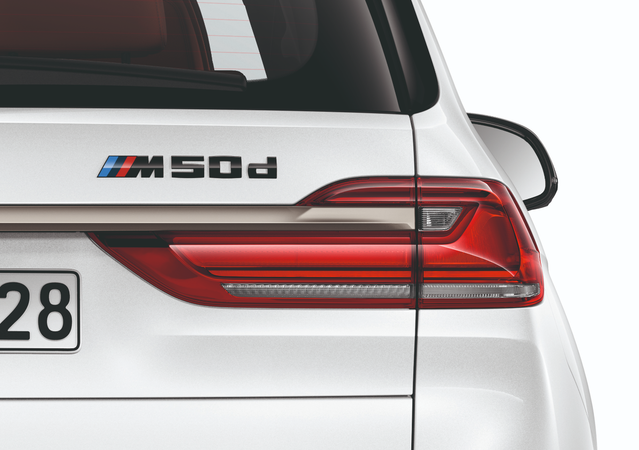 Genuine Car Lettering Emblem Badge Logo Black Painted M50D 51 14 2 472 844