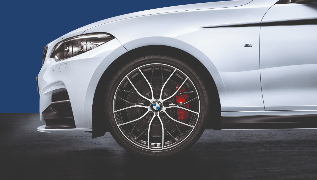 Genuine M Performance 2 Spoke Rim Tyre Set Wheel x4 Summer 19" 36112287875