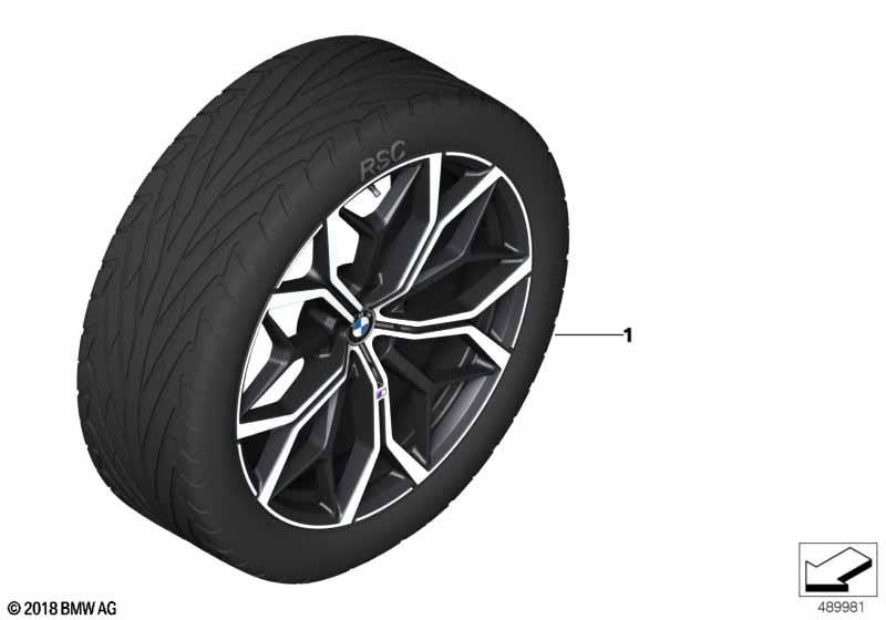 Genuine 22" RDC Wheel Tyre Set Summer Matt Black M Performance 36 11 5 A56 3A1