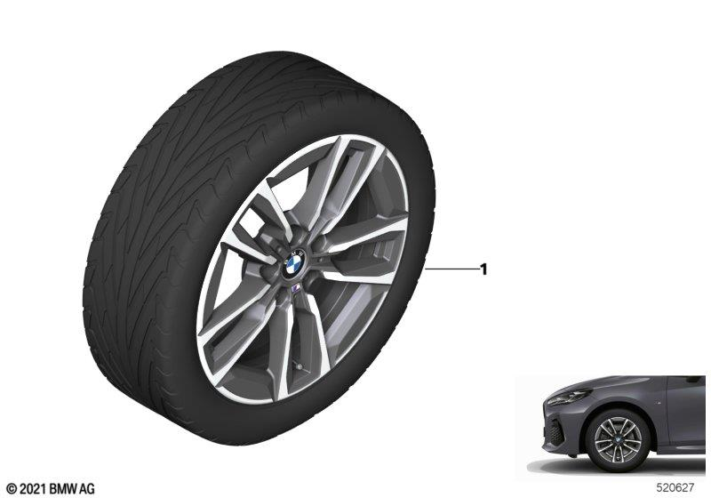 Genuine 17" TPM Wheel Tyre Set Summer Grey 205/60R17 97W 36 11 5 A56 3C1