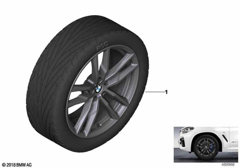 Genuine 19" TPM Wheel Tyre Set Summer Orbit Grey 245/50R19 105W 36 11 5 A60 4C1