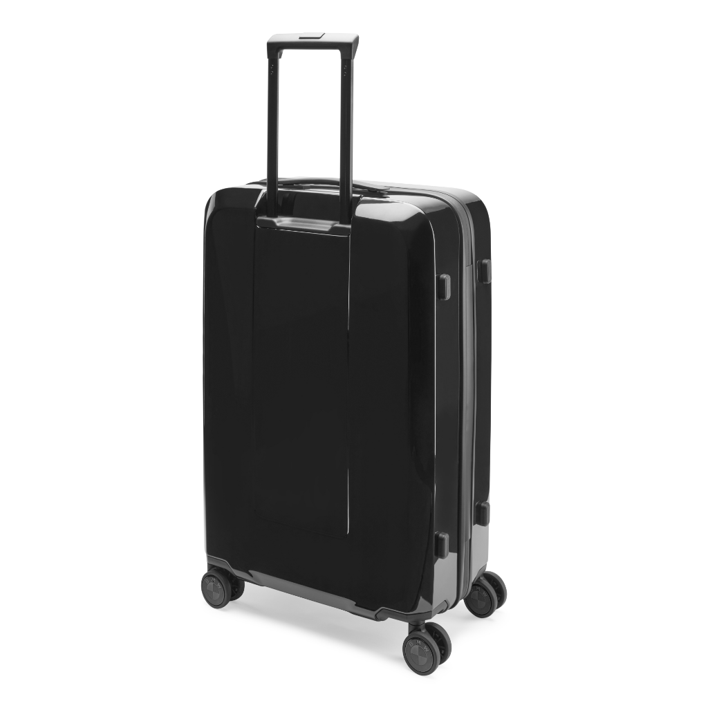 Genuine Trolley Black Gloss L Hard Shell Wheels Suitcase